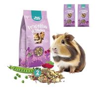 Best Friend Aliment Complet pour cochons d'Inde avec Pois, Betterave, graines de Persil et céleri, Lot de 2 Paquets. Aliment pour Les rongeurs avec ingrédients naturels, fabriqué en Italie