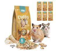 Best Friend Aliment Complet pour Hamsters avec graines de Citrouille, cacahuètes, panais déshydraté. Aliments pour rongeurs avec ingrédients naturels, fabriqués en Italie | Lot de 6 Paquets