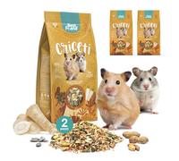 Best Friend Aliment Complet pour Hamsters avec graines de Citrouille, cacahuètes, panais déshydraté, Lot de 2 Paquets. Aliment pour rongeurs avec ingrédients naturels, fabriqué en Italie