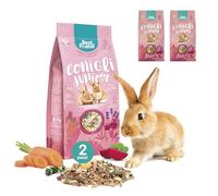 Best Friend Aliment Complet pour Lapins Junior avec Herbe médicale, caroube, Carotte, céleri, Betterave, Lot de 2 Paquets. Aliment pour Les rongeurs avec ingrédients naturels, fabriqué en Italie
