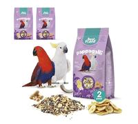 Best Friend Aliment Complet pour perroquets avec cacahuètes décortiquées, Noix de Coco et Bananes déshydratées, Lot de 2 Paquets. Alimentation pour Oiseaux avec ingrédients naturels, qualité 100