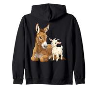 Best Friends Amitié réconfortante âne et chèvre Sweat à Capuche