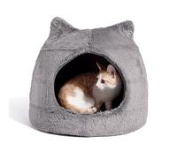 Best Friends by Sheri Cabane Meow Hut pour Chat/Chien - Fausse Fourrure - Gris - S