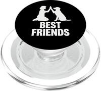 Best Friends Humain et Chien High Five Silhouette Graphique audacieuse PopSockets PopGrip pour MagSafe