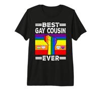 Best Gay Cousin Ever LGBTQ Rainbow Flag LGBT Pride Month T-Shirt Haut de Gamme