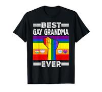 Best Gay Grandma Ever LGBTQ Rainbow Flag LGBT Pride Month T-Shirt