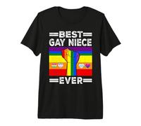 Best Gay Niece Ever LGBTQ Rainbow Flag LGBT Pride Month T-Shirt Haut de Gamme