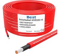 Best Germany H1Z2Z2-K Câble solaire en Fil de Cuivre Pur 4 mm² Rouge 100 m