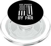 Best Grandpa by par Fête des Pères Golf Drapeau Américain Golfeur PopSockets PopGrip pour MagSafe