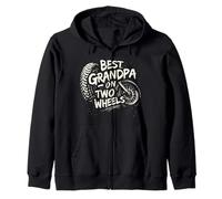 Best Grandpa on Two Wheels Old Biker Moto Rider Sweat à Capuche