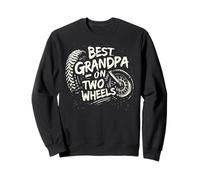 Best Grandpa on Two Wheels Old Biker Moto Rider Sweatshirt