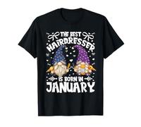 Best Hairdresser GNOME for Funny Barber Who Born in January T-Shirt