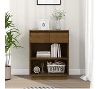 BEST-HOME Armoire de Séjour,Placard pour couloir,Buffet console Marron miel 60x34x75 cm Bois de pin solide nvq9228