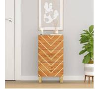 BEST-HOME Armoire de Séjour,Placard pour couloir,Buffet latérale marron et noir 40x33,5x75 cm bois de manguier nvq6790