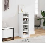 BEST-HOME Armoire Etagères à chaussures - Anti Poussière - Porte-chaussures Blanc 31,5x35x90cm Bois d'ingénierie kvci77841