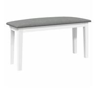 BEST-HOME Banc 90 cm blanc bois massif caoutchouc,1parcel7221