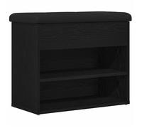 BEST-HOME Banc à chaussures couloir banc d'entrée Noir 60x30x48 cm Bois d'ingénierie 1parcel9727