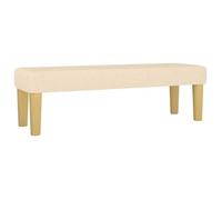 BEST-HOME Banc banquette bout de lit - Crème 100x30x30 cm tissu 1parcel1302