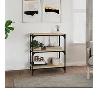 BEST-HOME Bibliothèque moderne - armoire à livres - Chêne Sonoma 60x33x70,5cm - Bois d'ingénierie acier kvci43847