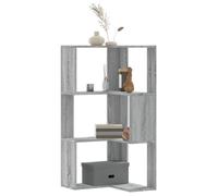 BEST-HOME Bibliothèque moderne - armoire à livres - d'angle à 3 niveaux sonoma gris - Bois d'ingénierie kvci79761