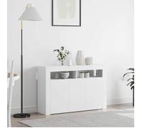 BEST-HOME Buffet - Armoire avec Porte, Placard avec Rangement, Blanc 116 x 30 x 75 cm Bois d'ingénierie nvq3934