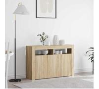 BEST-HOME Buffet - Armoire avec Porte, Placard avec Rangement, Chêne sonoma 116 x 30 x 75 cm Bois d'ingénierie nvq5337