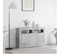 BEST-HOME Buffet - Armoire avec Porte, Placard avec Rangement, Gris béton 116 x 30 x 75 cm Bois d'ingénierie nvq3648