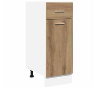 BEST-HOME Buffet de cuisine - Cabinet de Rangement Armoire à tiroirs ""Lyon"" Chêne artisanal 30x46x81,5 cm - aspect bois d'ingéni