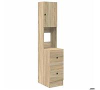 BEST-HOME Buffet de cuisine - Cabinet de Rangement Armoire de cuisine Beige 35x50x180 cm - aspect bois d'ingénierie,1parcel7431