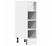 BEST-HOME Buffet de cuisine - Cabinet de Rangement Meuble bas ""Riga"" Blanc 20 x 44,5 x 81,5 cm - aspect bois