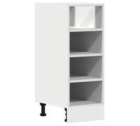 BEST-HOME Buffet de cuisine - Cabinet de Rangement Meuble bas ""Riga"" Blanc 30 x 44,5 x 81,5 cm - aspect bois