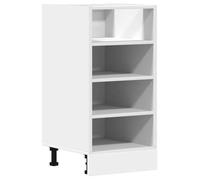 BEST-HOME Buffet de cuisine - Cabinet de Rangement Meuble bas ""Riga"" Blanc 40 x 44,5 x 81,5 cm - aspect bois
