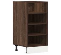 BEST-HOME Buffet de cuisine - Cabinet de Rangement Meuble bas ""Riga"" Chêne brun 40 x 44,5 x 81,5 cm - aspect bois