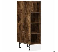 BEST-HOME Buffet de cuisine - Cabinet de Rangement Meuble bas ""Riga"" Chêne fumé 20 x 44,5 x 81,5 cm - aspect bois