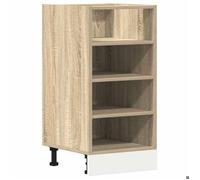 BEST-HOME Buffet de cuisine - Cabinet de Rangement Meuble bas ""Riga"" Chêne Sonoma 40 x 44,5 x 81,5 cm - aspect bois