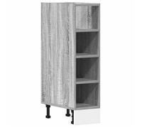 BEST-HOME Buffet de cuisine - Cabinet de Rangement Meuble bas ""Riga"" Gris Sonoma 20 x 44,5 x 81,5 cm - aspect bois