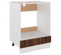 BEST-HOME Buffet de cuisine - Cabinet de Rangement Meuble de four ""Riga"" Chêne brun 60 x 46 x 81,5 cm - aspect bois