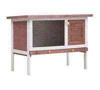 BEST-HOME Clapier Poulailler à poules - Pour 2/6 poules - d'extérieur 1 niveau Marron Bois kvci80439