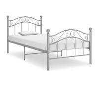 BEST-HOME Lit adulte-Enfant - Chambre Cadre de lit Gris Métal 100x200 cm (matelas pas inclus) - eJOw50