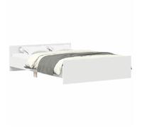 BEST-HOME Meuble de chambre - UU - Cadre de lit sans matelas - blanc 120x190 cm HH13509