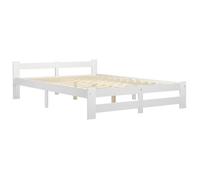 BEST-HOME Meuble de chambre - UU - Cadre de lit sans matelas - blanc bois de pin massif 120x200 cm HH13685