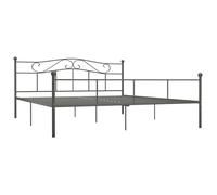 BEST-HOME Meuble de chambre - UU - Cadre de lit sans matelas - gris métal 180x200 cm HH12791