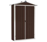 BEST-HOME Meuble de jardin - UU - Abri de jardin Marron 116x45x175 cm Acier galvanisé HH8510