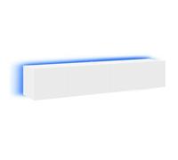 BEST-HOME Meuble de salon - UU - Meubles TV muraux avec lumières LED 2 pcs - blanc 80x35x31 cm HH17561