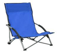 BEST-HOME Mobilier de jardin - UU - Chaises de plage pliables lot de 2 Bleu Tissu HH9238
