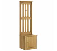 BEST-HOME Portemanteau d'entrée, meuble de rangement pour couloir SANDNES 45x40x159,5 cm bois massif pin,1parcel3407