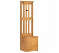BEST-HOME Portemanteau d'entrée, meuble de rangement pour couloir SANDNES 45x40x159,5 cm bois massif pin,1parcel2112