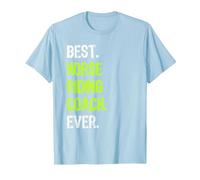Best Horse Riding Coach Ever T-Shirt, Homme, Bleu Céleste, L