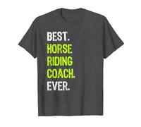 Best Horse Riding Coach Ever T-Shirt, Homme, Chiné Foncé, 4XL