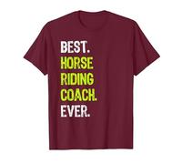 Best Horse Riding Coach Ever T-Shirt, Homme, Marron, XL